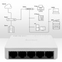 Qoltec SWITCH Przełącznik sieciowy 5 x port RJ45 | 100Mbps | Fast Ethernet | LAN