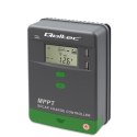 Qoltec Solarny regulator ładowania MPPT z czujnikiem temperatury 10A |12V / 24V | LCD | 2 x USB | Bluetooth | APP | GEL | LiFePO