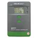 Qoltec Solarny regulator ładowania MPPT z czujnikiem temperatury 10A |12V / 24V | LCD | 2 x USB | Bluetooth | APP | GEL | LiFePO