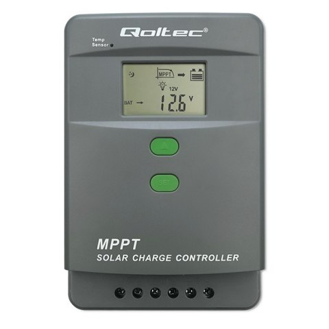 Qoltec Solarny regulator ładowania MPPT z czujnikiem temperatury 60A |12V / 24V | LCD | Bluetooth | APP | GEL | LiFePO4