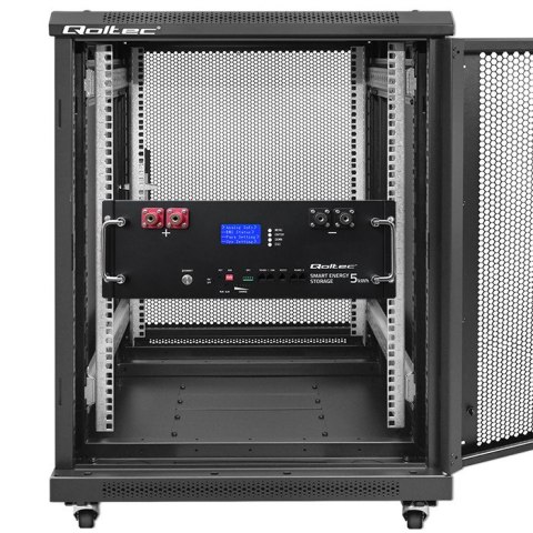 Qoltec Stabilny Magazyn energii LiFePO4 do RACK | 5.12kWh | 51.2V | 100Ah | BMS | LCD