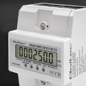 Qoltec Trójfazowy elektroniczny licznik | miernik zużycia energii na szynę DIN | 400V | 100A | LCD | 4P
