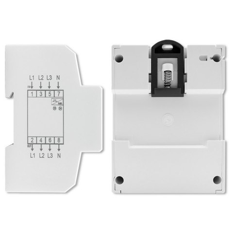 Qoltec Trójfazowy elektroniczny licznik | miernik zużycia energii na szynę DIN | 400V | 100A | LCD | 4P