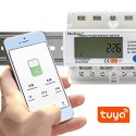 Qoltec Trójfazowy elektroniczny licznik | miernik zużycia energii na szynę DIN | Wi-fi | TUYA | 400V | LCD