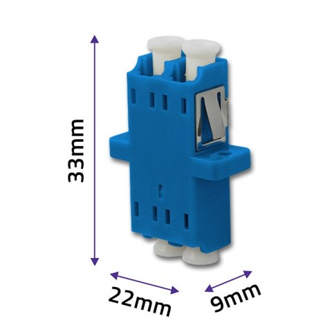 Qoltec Adapter światłowodowy LC/UPC | Duplex | Singlemode