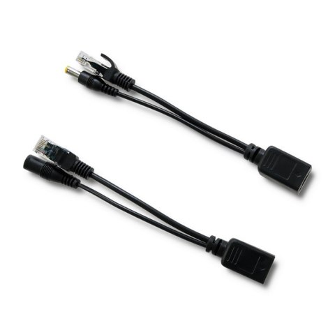 Qoltec Adapter zasilania PoE | LAN | RJ-45 | 5.5*2.1 mm