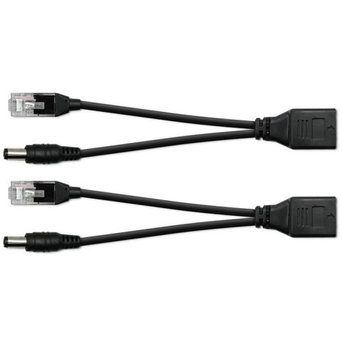 Qoltec Adapter zasilania PoE | LAN | RJ-45 | 5.5*2.1 mm