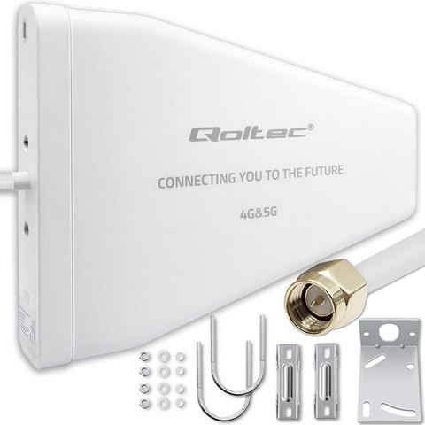 Qoltec Antena 4G 5G LTE | 9dBi | kierunkowa | zewnętrzna | N female | wodoodporna | 3m