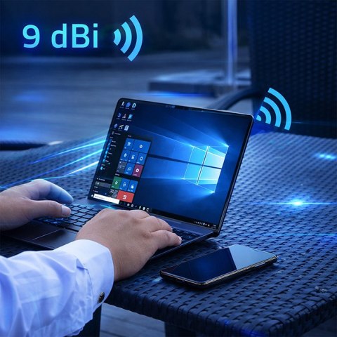 Qoltec Antena 4G 5G LTE | 9dBi | kierunkowa | zewnętrzna | N female | wodoodporna | 3m