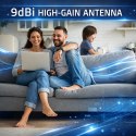 Qoltec Antena 4G 5G LTE | 9dBi | kierunkowa | zewnętrzna | N female | wodoodporna | 3m