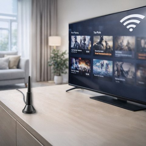 Qoltec Antena 4G LTE z podstawą magnetyczną | 5dBi | dookólna | wewnętrzna | 600-2700 MHz | SMA | 3m