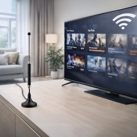 Qoltec Antena 4G LTE z podstawą magnetyczną| 5dBi | dookólna | wewnętrzna | 600-2700 MHz | SMA | 3m