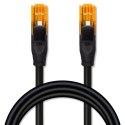 Qoltec Kabel Patchcord UTP | CAT6 | 2 x RJ-45 | High speed 1Gb/s | Pozłacane styki | 15m | czarny