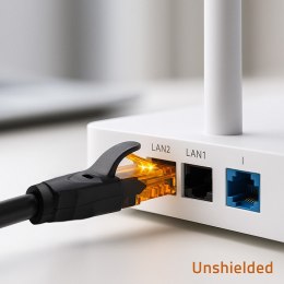 Qoltec Kabel Patchcord UTP | CAT6 | 2 x RJ-45 | High speed 1Gb/s | Pozłacane styki | 30m | czarny