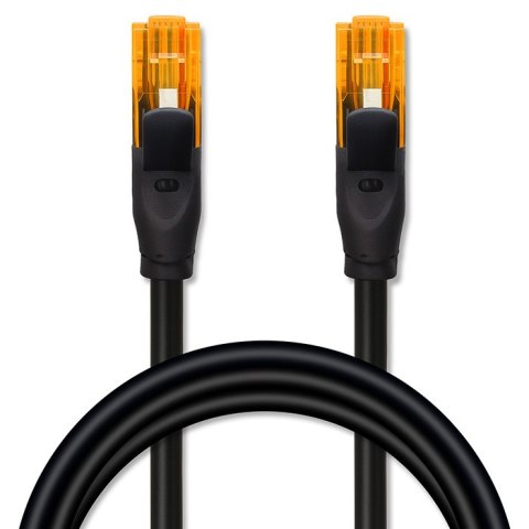 Qoltec Kabel Patchcord UTP | CAT6 | 2 x RJ-45 | High speed 1Gb/s | Pozłacane styki | 30m | czarny