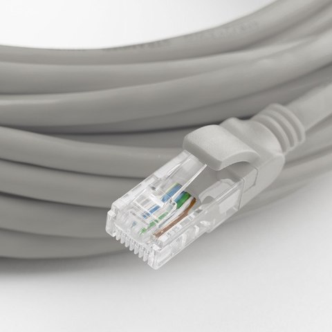 Qoltec Kabel Patchcord sieciowy skrętka UTP| Miedziany Cu |CAT6 | High speed 1Gb/s | LAN | 25m | szary