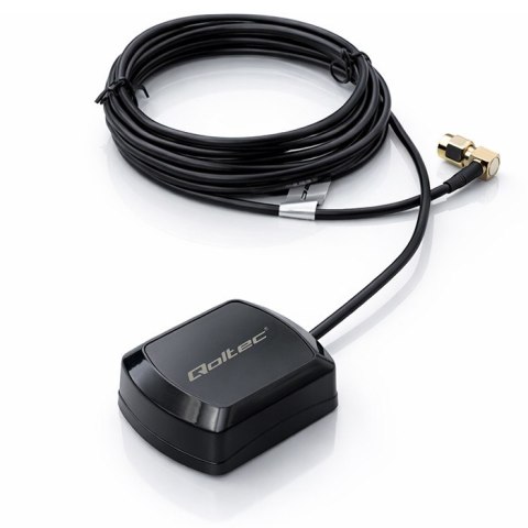Qoltec Mobilna Antena GPS GLONASS z podstawą magnetyczną | dookólna | 28dBi | 50W | SMA RA