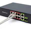 Qoltec Przełącznik sieciowy SWITCH FAST Ethernet PoE 8x RJ45 PoE 2x RJ45 Uplink 1x SFP | 120W | 1000 Mb
