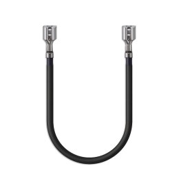 Qoltec Przewód akumulatorowy wsuwka żeńska typu FASTON 250 | 20cm | Czarny