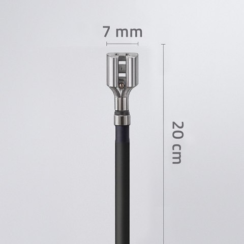 Qoltec Przewód akumulatorowy wsuwka żeńska typu FASTON 250 | 20cm | Czarny