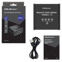Qoltec Rozdzielacz Splitter Ethernet mini SWITCH 1x4 RJ45 | 1000Mb/s | USB-C | Aluminium