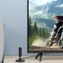 Qoltec Wewnętrzna Antena TV DVB-T2 ze wzmacniaczem sygnału i magnetyczną podstawą | 4K | 28dBi | 5m