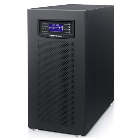 Qoltec Zasilacz awaryjny UPS 3- fazowy | 10kVA | LCD | EPO | USB | SNMP | On-line | High frequency