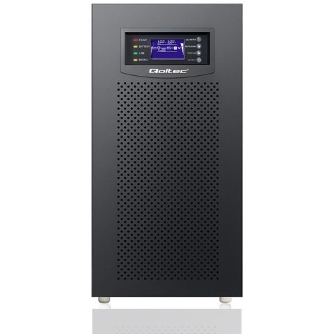 Qoltec Zasilacz awaryjny UPS 3- fazowy | 10kVA | LCD | EPO | USB | SNMP | On-line | High frequency