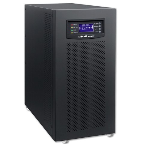 Qoltec Zasilacz awaryjny UPS 3 - fazowy | 15kVA | 12KW | LCD | EPO | SNMP | USB | On-line | High frequency