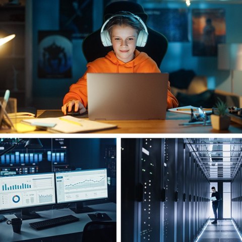 Qoltec Zasilacz awaryjny UPS On-line | Pure Sine Wave | 10kVA | 8kW | LCD | USB