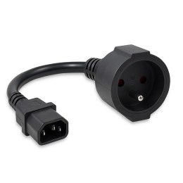 Qoltec Adapter IEC 320 C14/ FRENCH | 0.15m