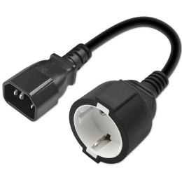 Qoltec Adapter IEC 320 C14/ SCHUKO | 0.15M