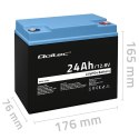 Qoltec Akumulator LiFePO4 Litowo-Żelazowo-Fosforanowy | 12.8V | 24Ah | 307.2Wh | BMS