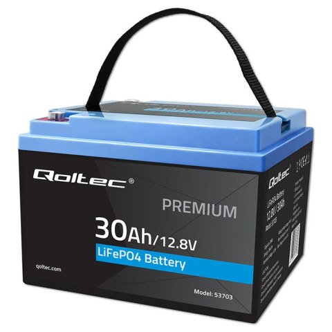 Qoltec Akumulator LiFePO4 Litowo-Żelazowo-Fosforanowy | 12.8V | 30Ah | 384Wh | BMS