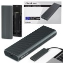 Qoltec Aluminiowa Obudowa | Kieszeń na dysk M.2 SSD | NVMe | PCIe | USB 3.1 | Super speed 10Gb/s | 4TB | Grafit