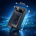 Qoltec Automatyczna ładowarka do akumulatora AGM GEL STD | Prostownik 24V | 19.2W | 5.5x2.1 | Kabel 1.8m