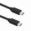 Qoltec Kabel USB 2.0 typ C męski | USB 2.0 typ C męski | 0.5m | Czarny