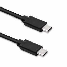 Qoltec Kabel USB 2.0 typ C męski | USB 2.0 typ C męski | 0.5m | Czarny