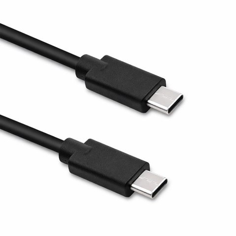 Qoltec Kabel USB 2.0 typ C męski | USB 2.0 typ C męski | 0.5m | Czarny