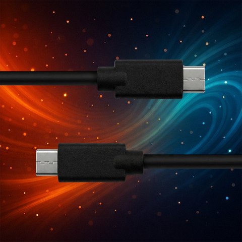 Qoltec Kabel USB 2.0 typ C męski | USB 2.0 typ C męski | 0.5m | Czarny