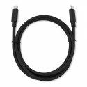 Qoltec Kabel USB 2.0 typ C męski | USB 2.0 typ C męski | 0.5m | Czarny