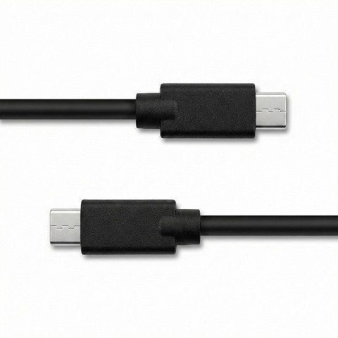 Qoltec Kabel USB 2.0 typ C męski | USB 2.0 typ C męski | 0.5m | Czarny