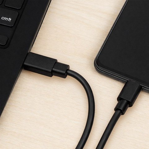 Qoltec Kabel USB 2.0 typ C męski | USB 2.0 typ C męski | 0.5m | Czarny