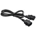 Qoltec Kabel zasilający IEC C13 | C14 | 3x0.75mm² | Czysta miedź Cu | 2m