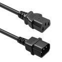Qoltec Kabel zasilający IEC C13 | C14 | 3x1.00mm² | Czysta miedź Cu | 2m