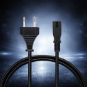 Qoltec Kabel zasilający IEC C7 | CEE 7/16 | ósemka | 2x0.75mm² | Czysta miedz CU | 1m
