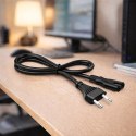 Qoltec Kabel zasilający IEC C7 | CEE 7/16 | ósemka | 2x0.75mm² | Czysta miedz CU | 1m