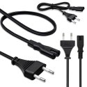Qoltec Kabel zasilający IEC C7 | CEE 7/16 | ósemka | 2x0.75mm² | Czysta miedz CU | 1m