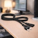 Qoltec Kabel zasilający IEC C7 | CEE 7/16 | ósemka | 2x0.75mm² | Czysta miedz CU | 3m
