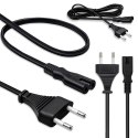Qoltec Kabel zasilający IEC C7 | CEE 7/16 | ósemka | 2x0.75mm² | Czysta miedz CU | 3m